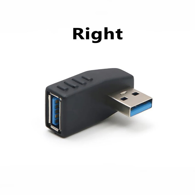 90° Angled USB 3.0 Adapter – Up/Down & Left/Right USB Extension Connector