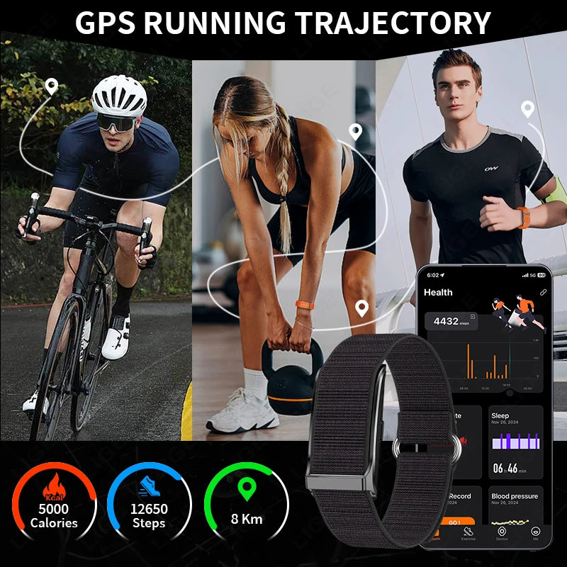 LIGE Smart Health Bracelet – Heart Rate & Blood Pressure Fitness Tracker (Waterproof)