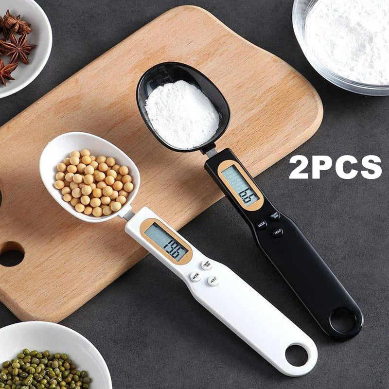Digital Measuring Spoon Scale – LCD Kitchen Food Scale 0.1g-500g for Coffee, Flour & Spices