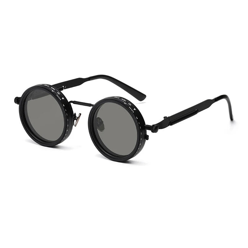 ND9 Polarized Round Sunglasses – Adjustable Dimming Retro Outdoor Shades