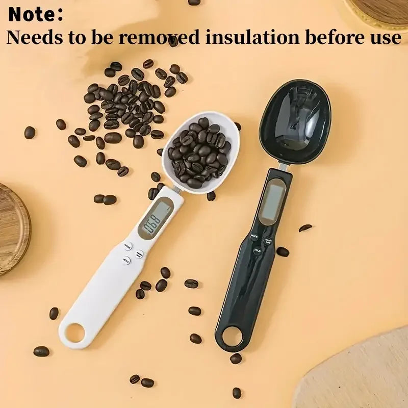 Digital Measuring Spoon Scale – LCD Kitchen Food Scale 0.1g-500g for Coffee, Flour & Spices