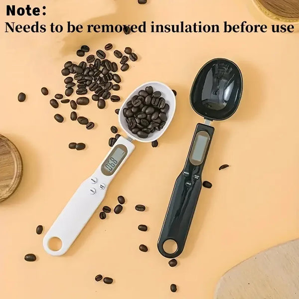 Digital Measuring Spoon Scale – LCD Kitchen Food Scale 0.1g-500g for Coffee, Flour & Spices