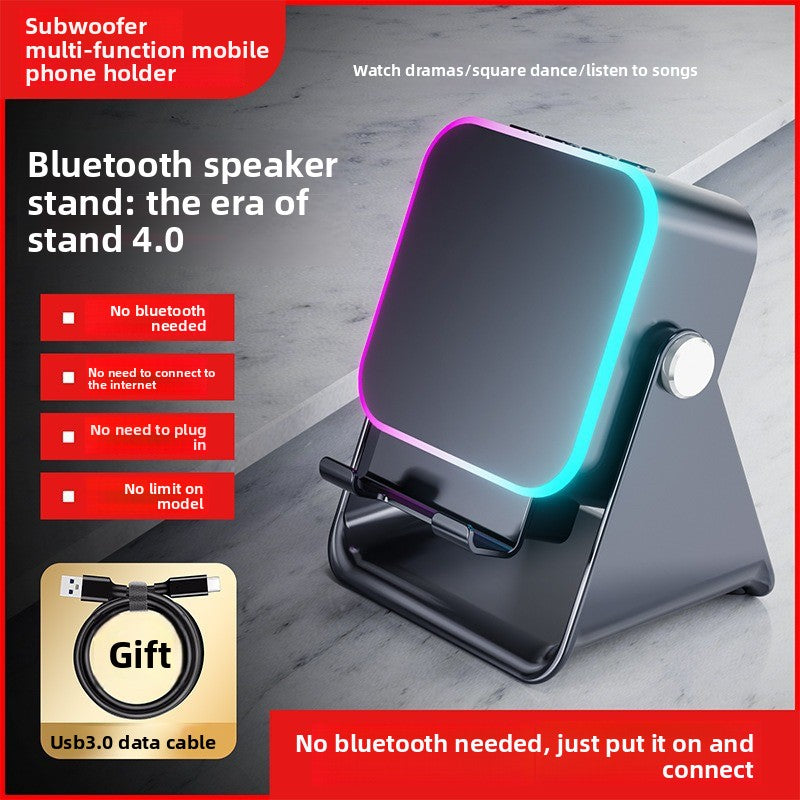 Rechargeable Bluetooth Speaker with Phone Stand